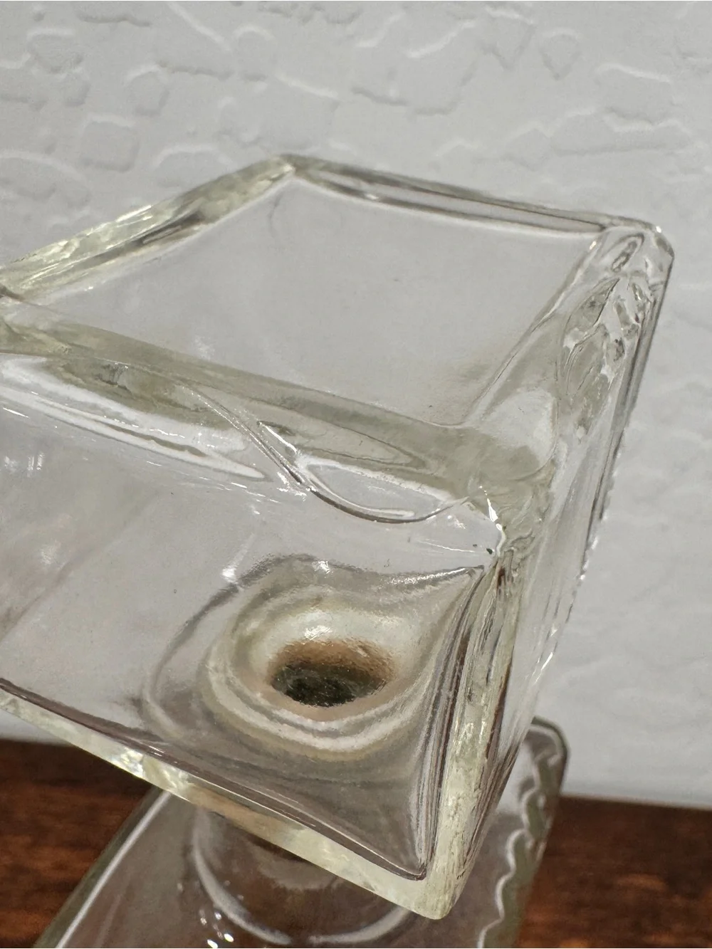 Vintage Seagrams Whiskey Clear Glass Decanter Ribbed Detail Clear Bar Cart MCM